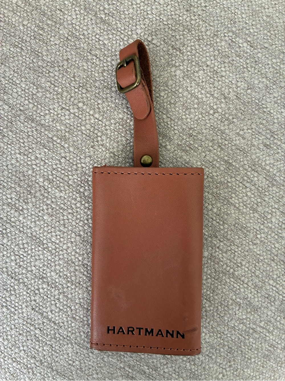 Hartmann Leather Luggage Holder Tag  in Brown